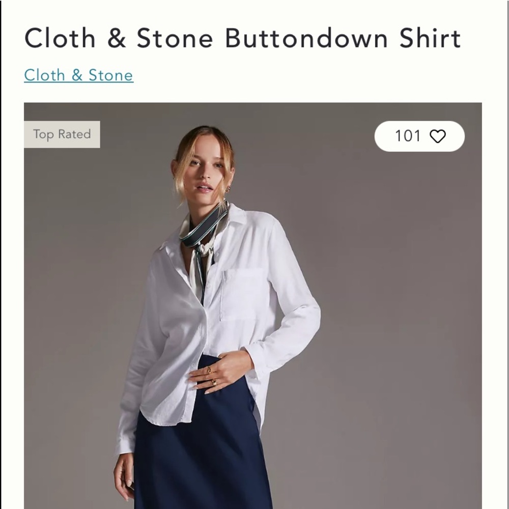 Cloth & Stone white women’s button down shirt